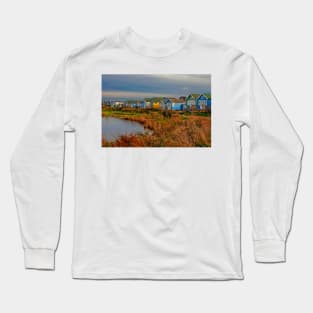 Hengistbury Head Beach Huts Bournemouth Dorset Long Sleeve T-Shirt